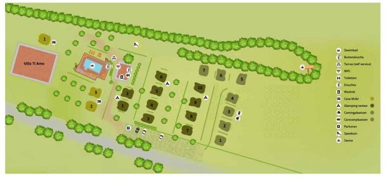 Plattegrond camping le Marche 2023 768x353