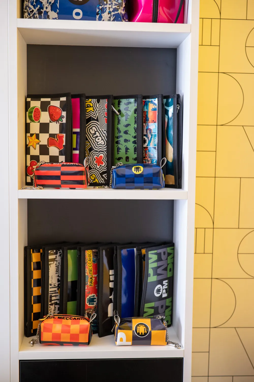 Paul Meccanico cabinet with wallets in new store