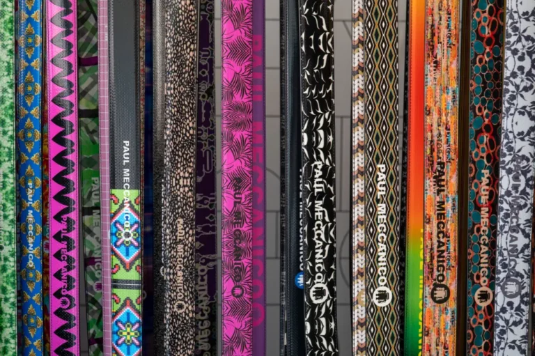 Paul Meccanico close up belts in new store 768x511